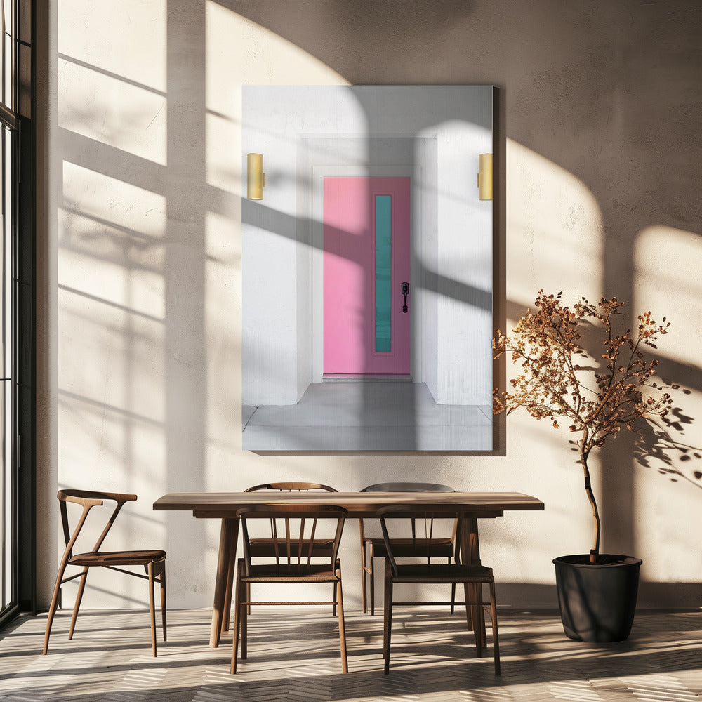 Pink Door with a Blue Window | Canvas