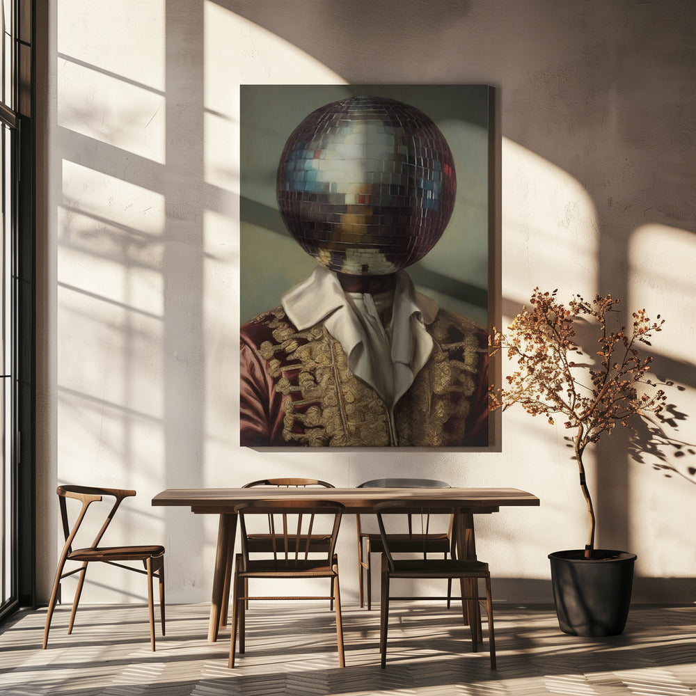DiscoHead King / Veränderte Collage-Kunst | Leinwand