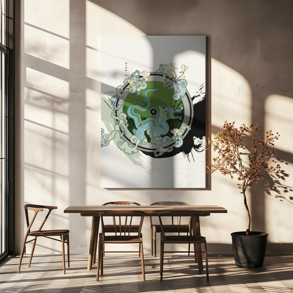 Azurblauer Drache des Ostens | Leinwand