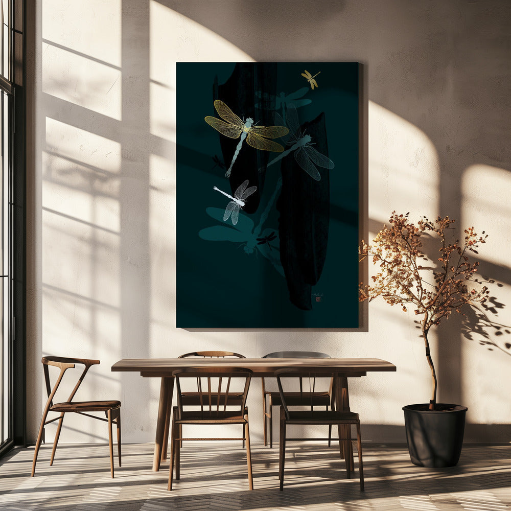 Midnight Dragonflies | Canvas