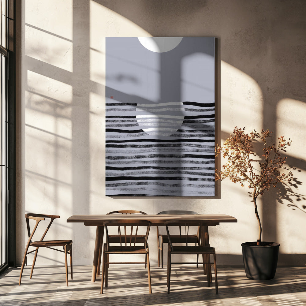 Versteckter Mond Nr. 2 | Reflexion | Leinwand