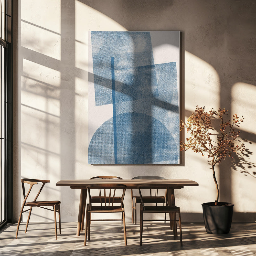 Azurblaue Geometrie | Leinwand