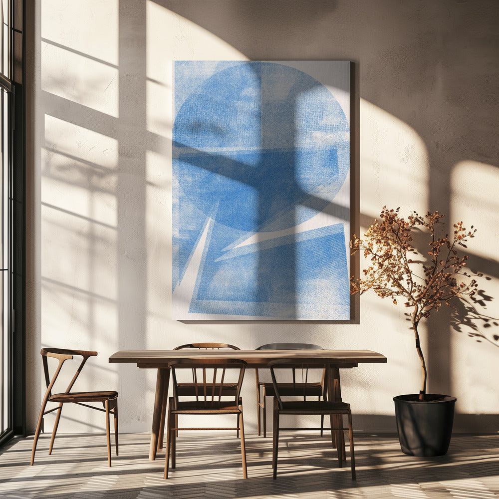 Azurblaue Geometrie | Leinwand