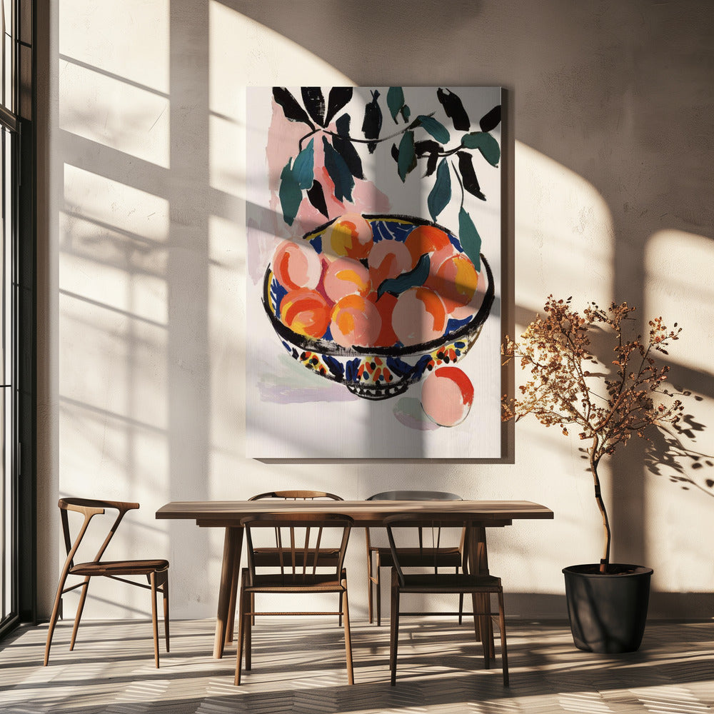Bunte Obstschale | Leinwand