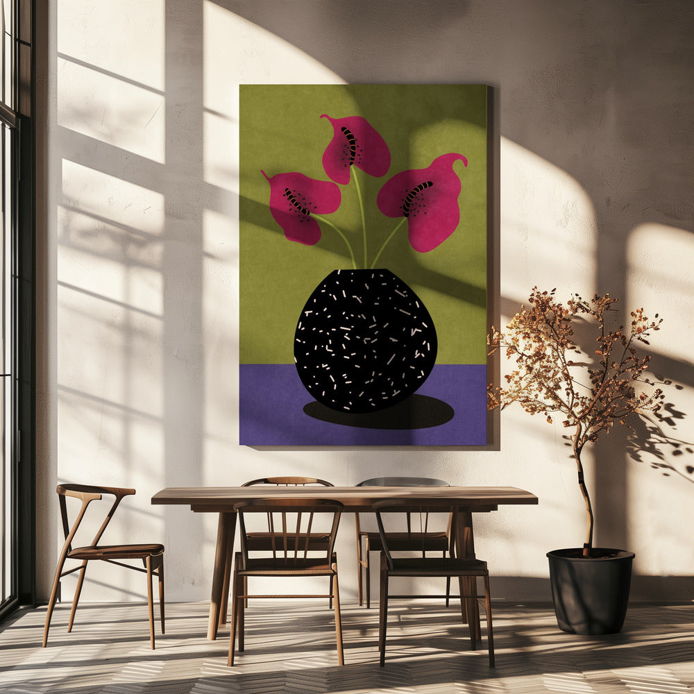Schöne Blumen in der Vase | Leinwand