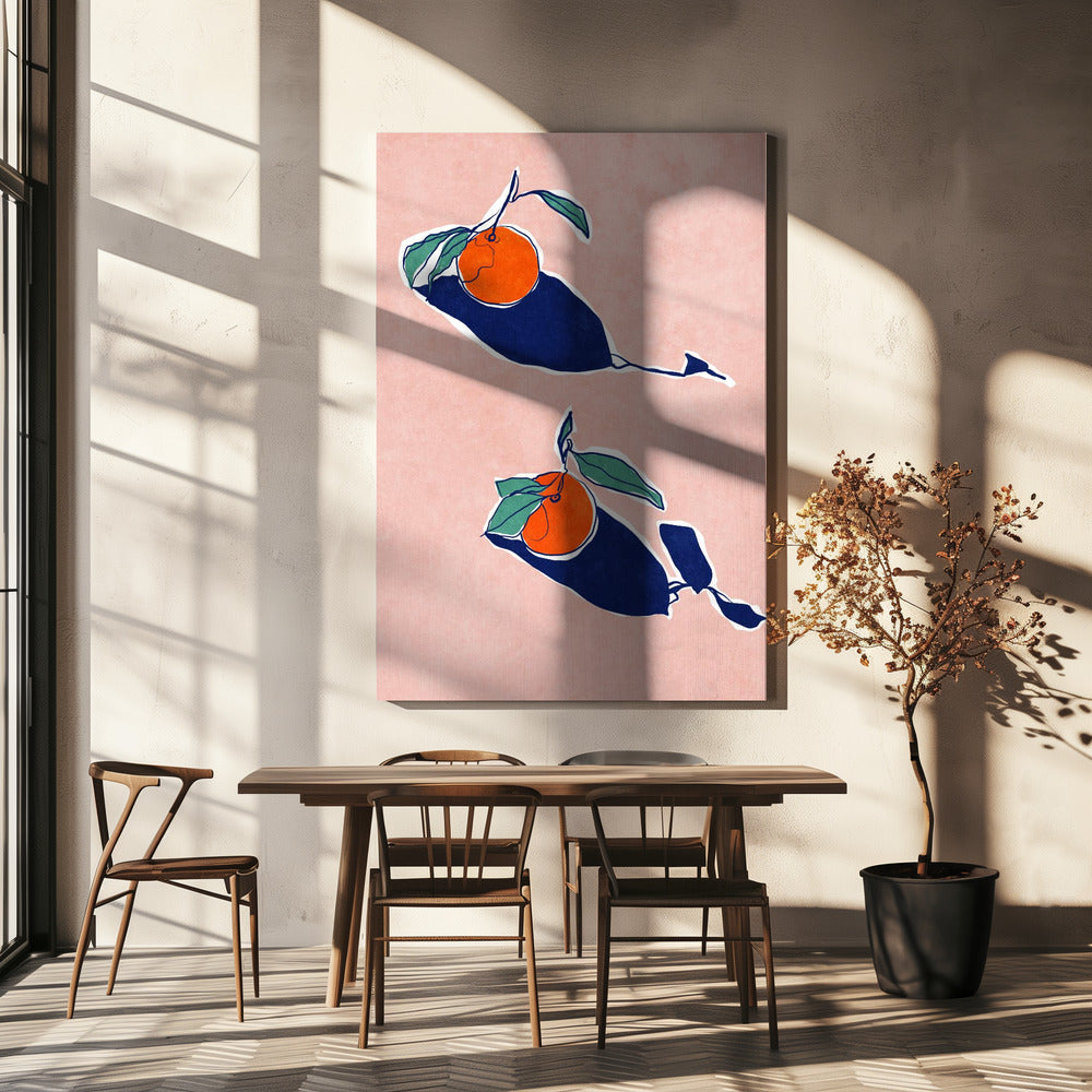 Abstrakte Orangen | Leinwand