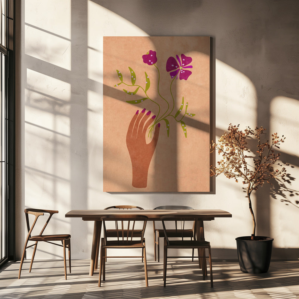 Blume in meiner Hand | Leinwand