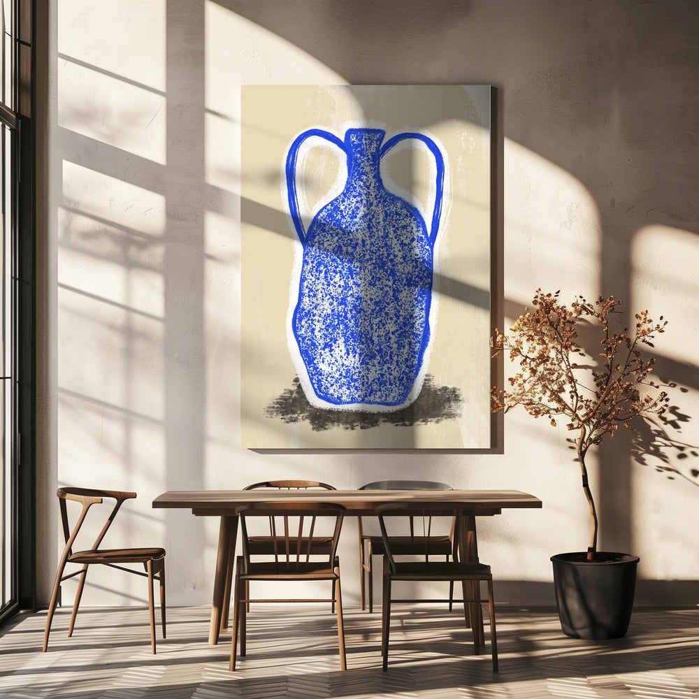 Große blaue Vase | Leinwand