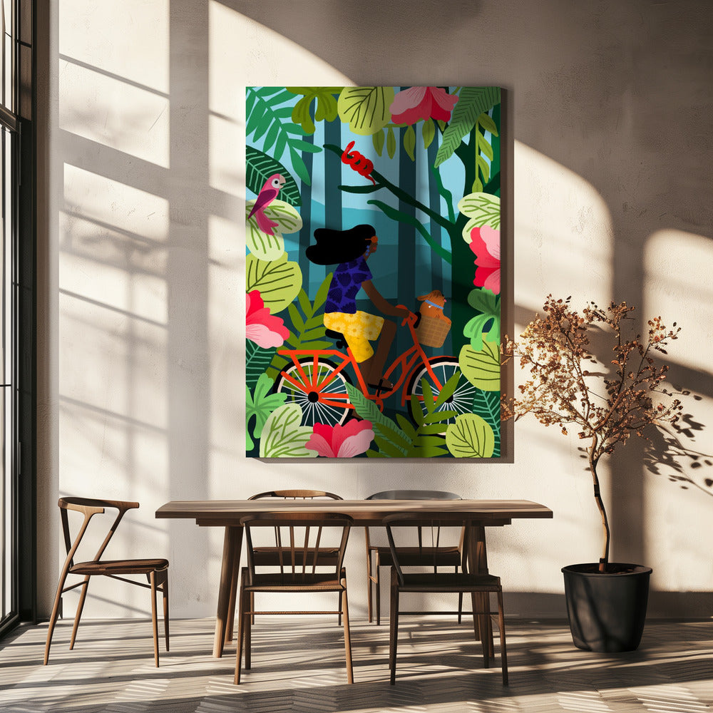 Jungle Biking | Canvas