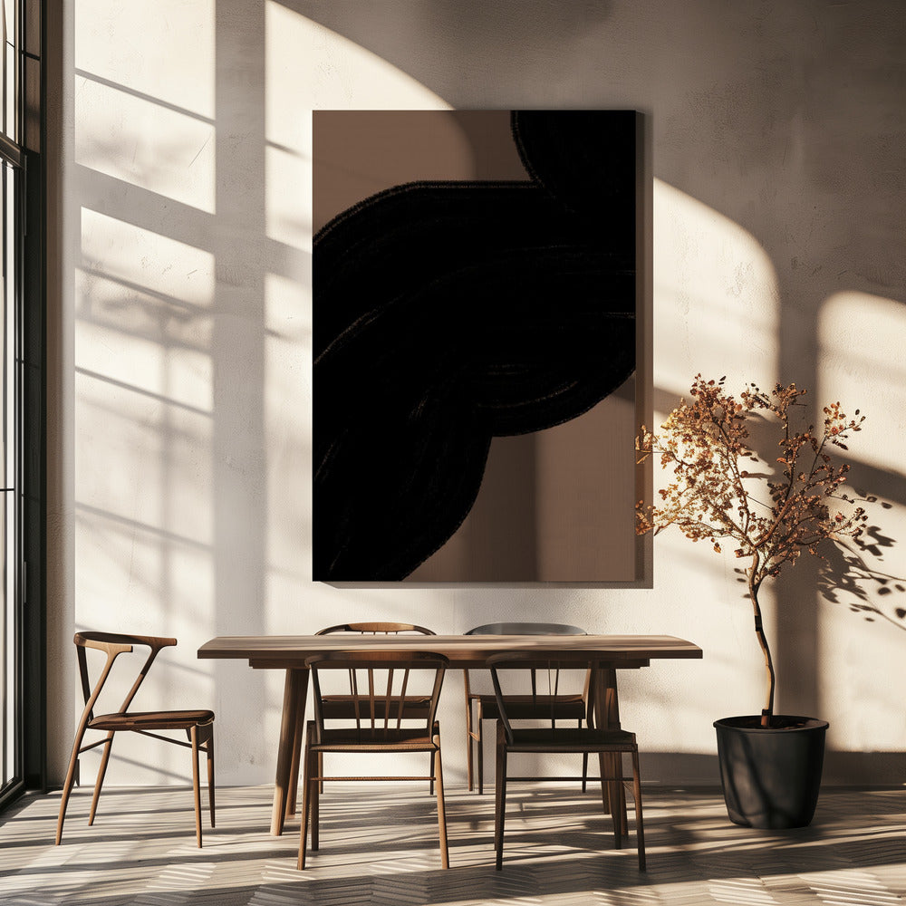 Dark Flow on Brown | Canvas