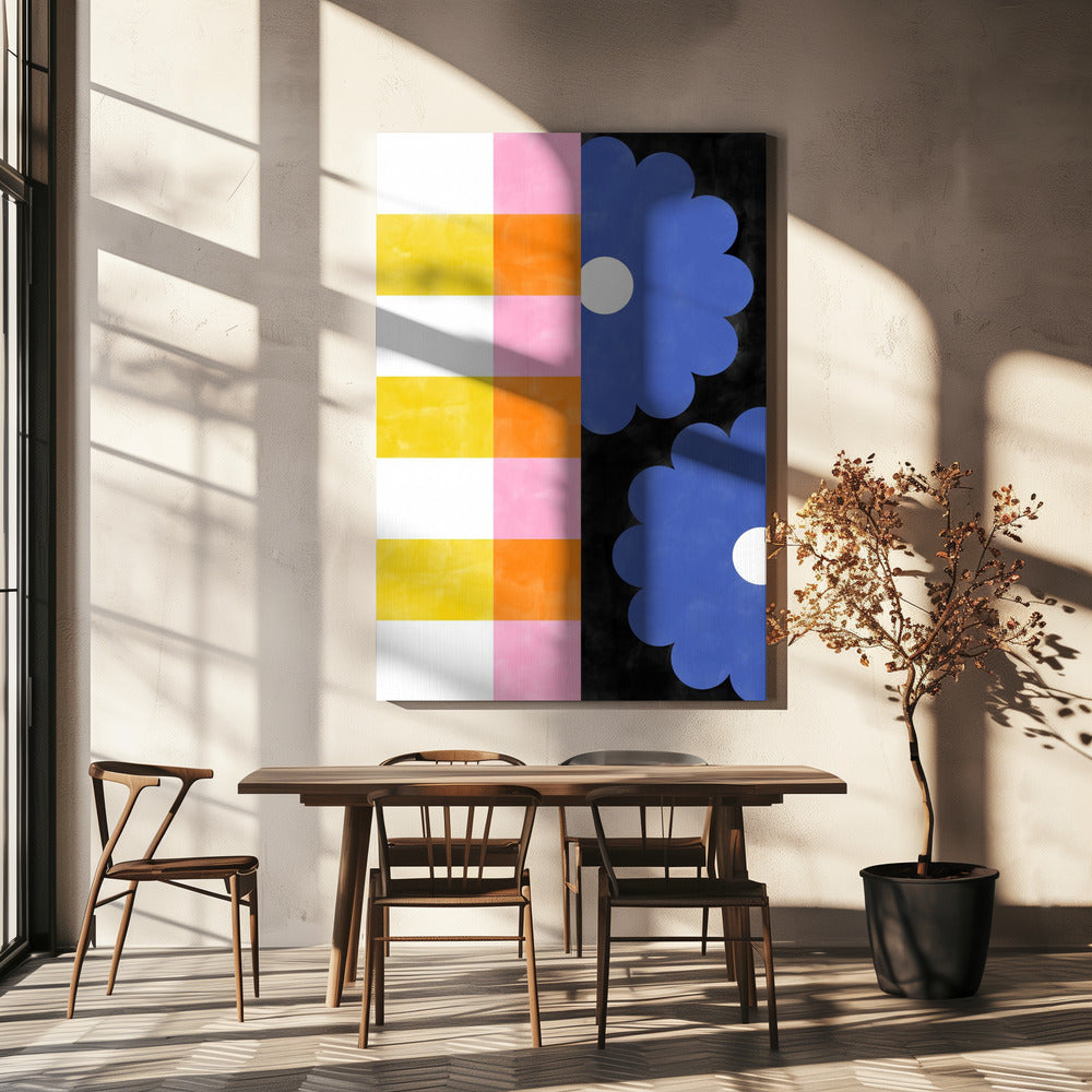 Florale Streifen | Leinwand