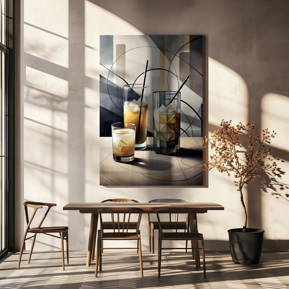 Kubistische Cocktails | Leinwand