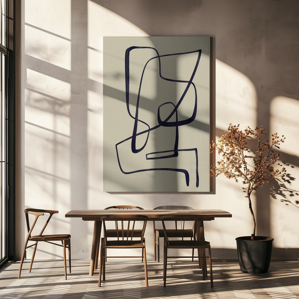 Gebogener Linientanz | Leinwand