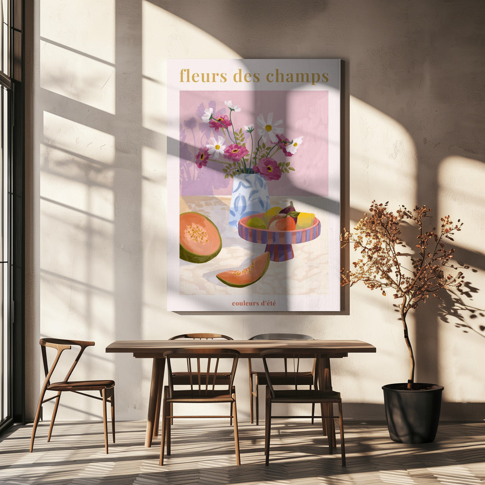 Fleur Des Champs - Rosa | Leinwand