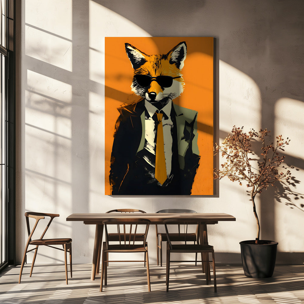 Fuchs im Anzug | Leinwand