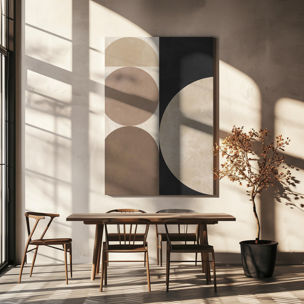 Braune Geometrie 5 | Leinwand