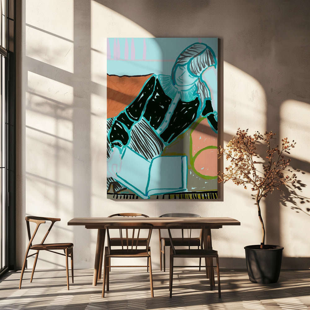 Lesende Dame | Leinwand