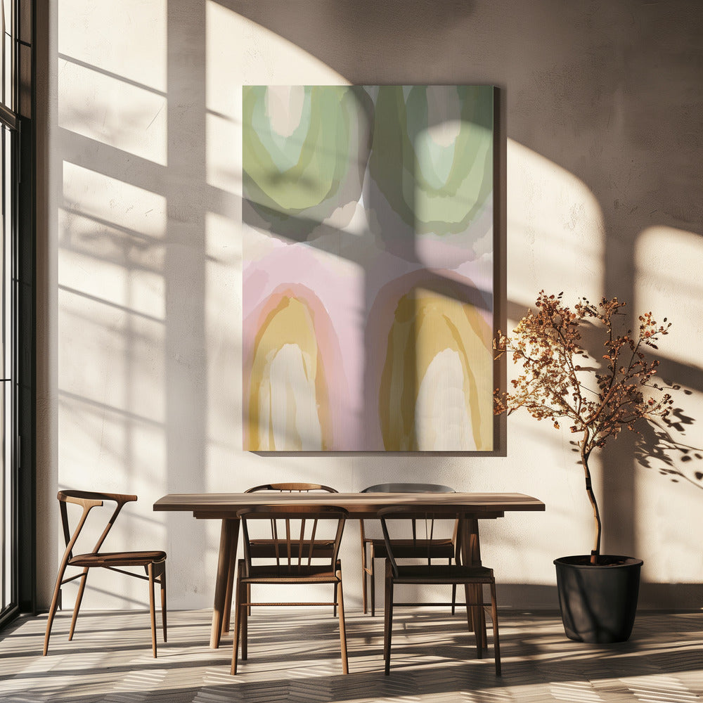 Aquarell Pastell Abstrakt | Leinwand