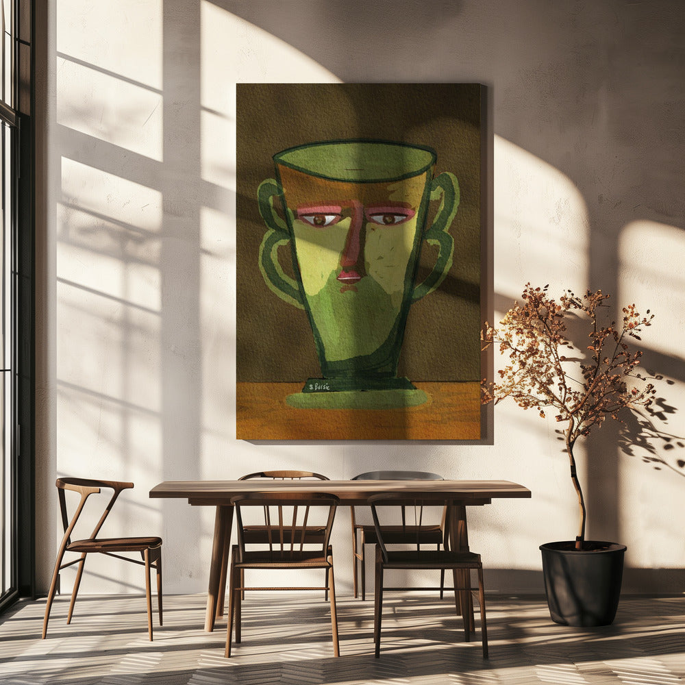Tasse Mann braune Version | Leinwand