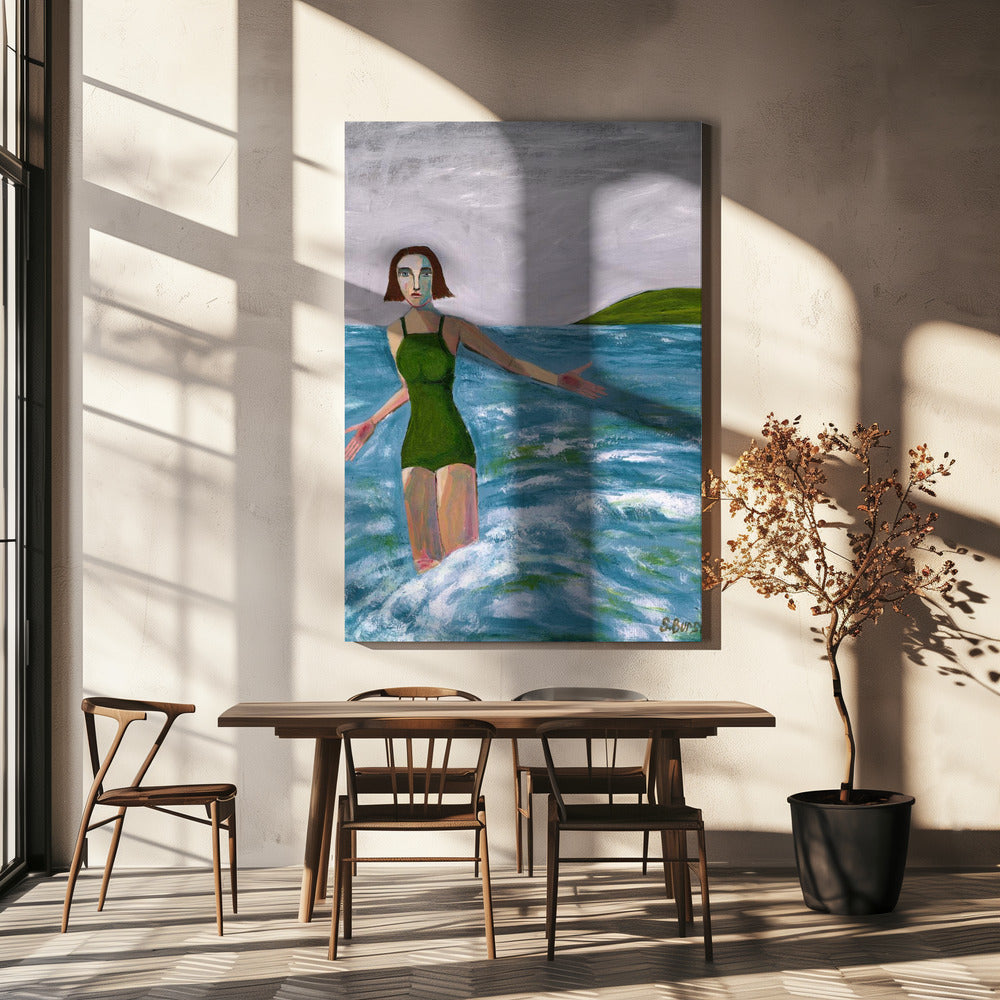 Frau am Meer | Leinwand