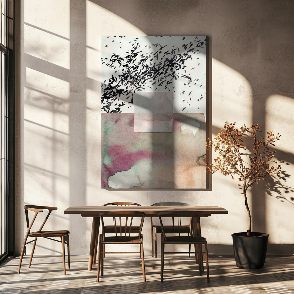 Aquarell abstrakte Komposition 7 | Leinwand