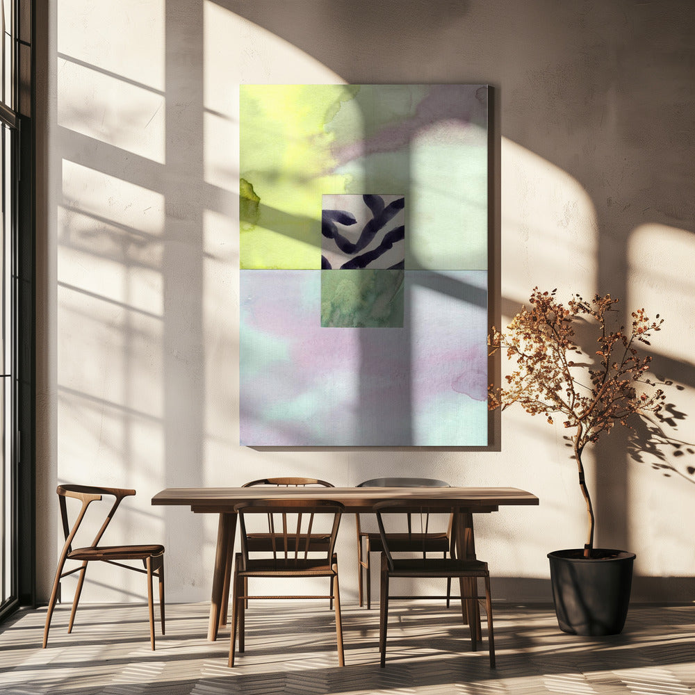 Aquarell abstrakte Komposition 8 | Leinwand