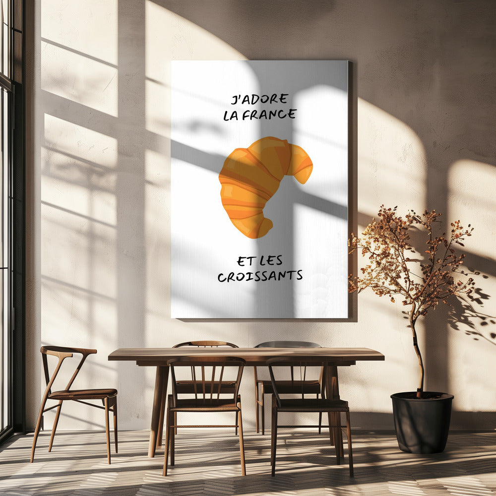 J´adore la france, Croissant | Leinwand