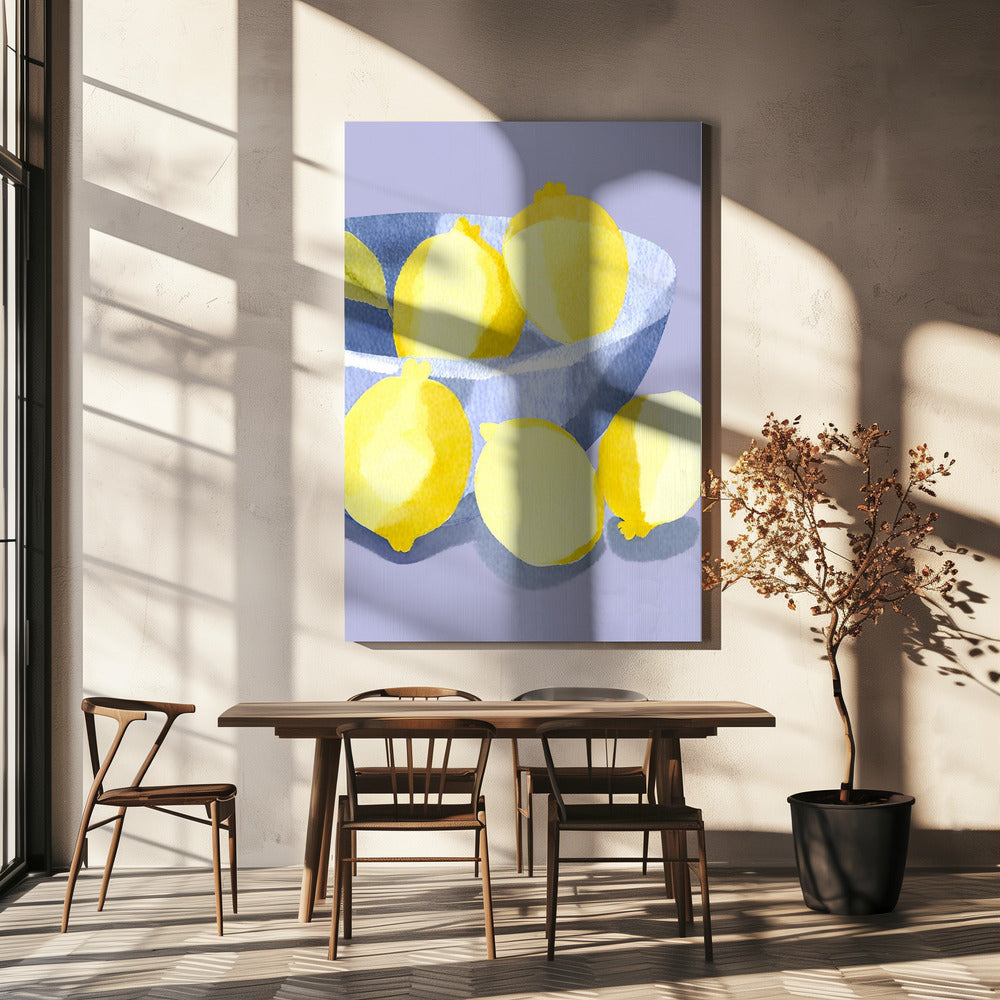 Zitronen in Schale | Canvas