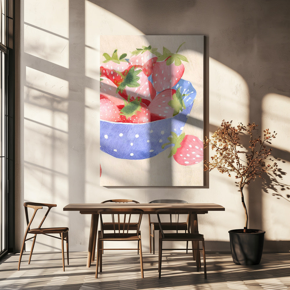 Erdbeeren in Schale | Leinwand