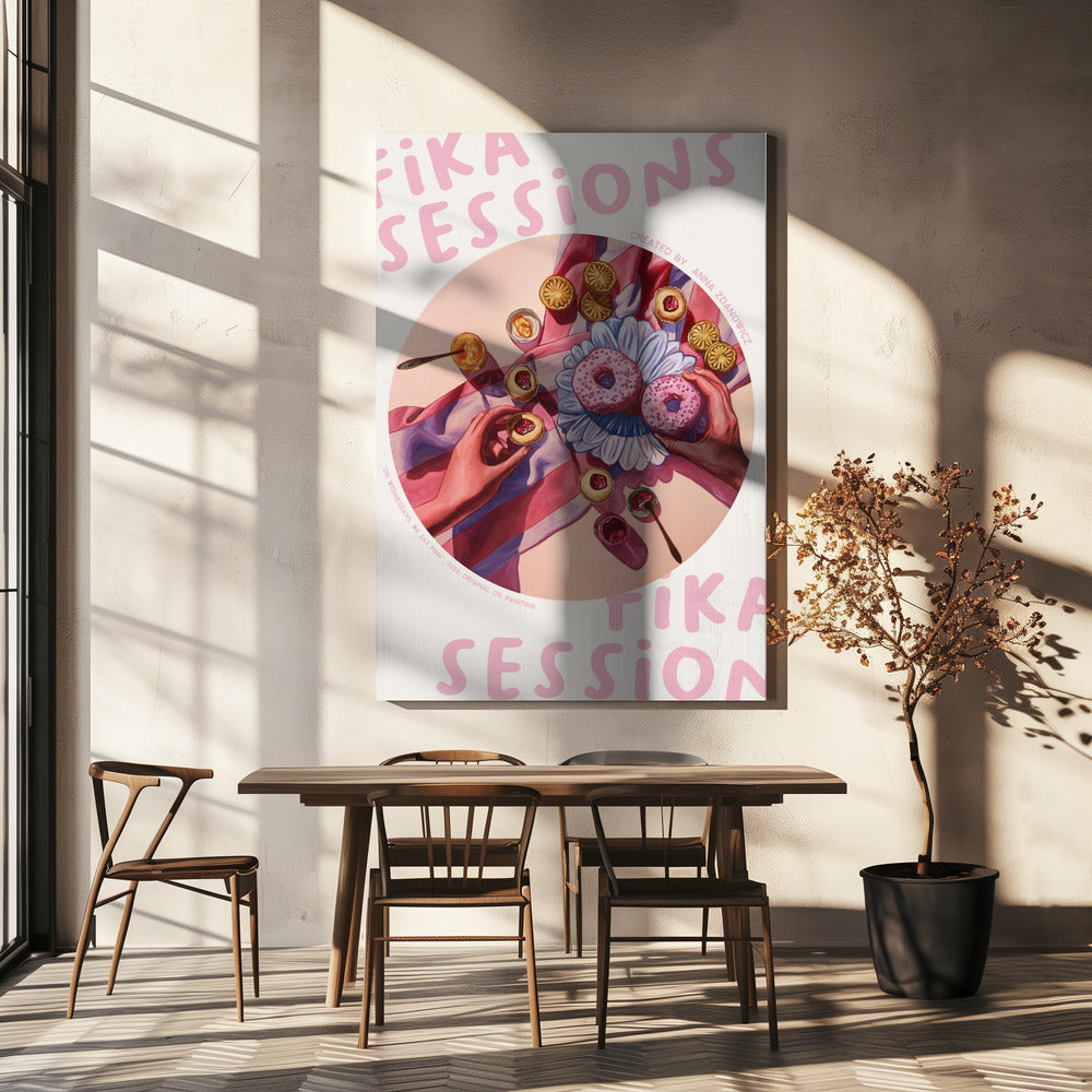 Mittwochs essen wir Pink | Leinwand