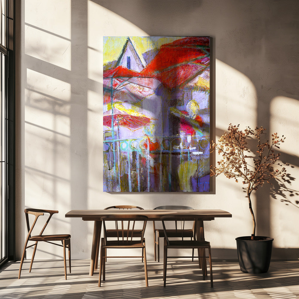 Rote Regenschirme | Leinwand