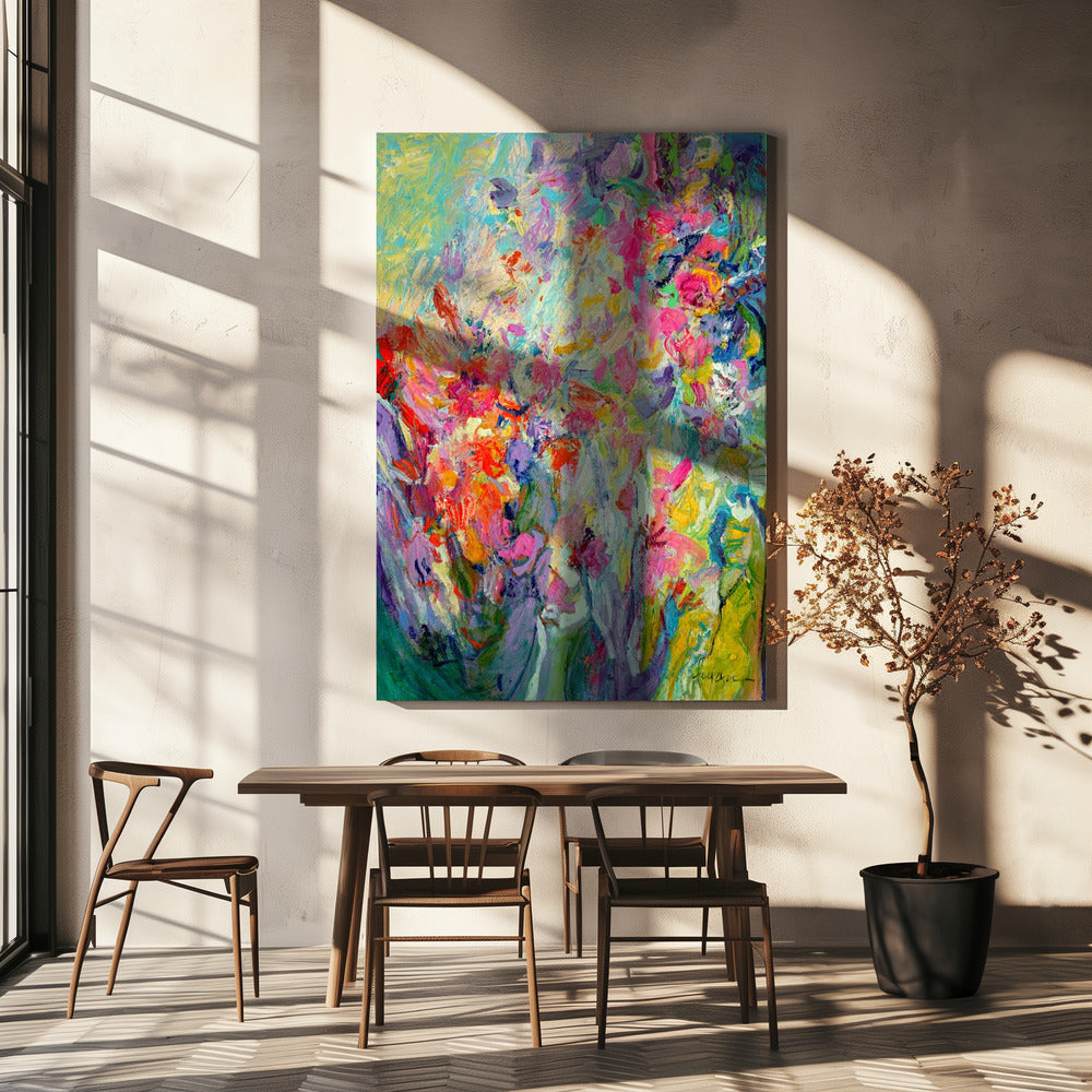 Lebendige Blumensymphonie | Leinwand