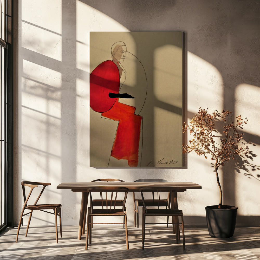 Frau in Rot | Leinwand
