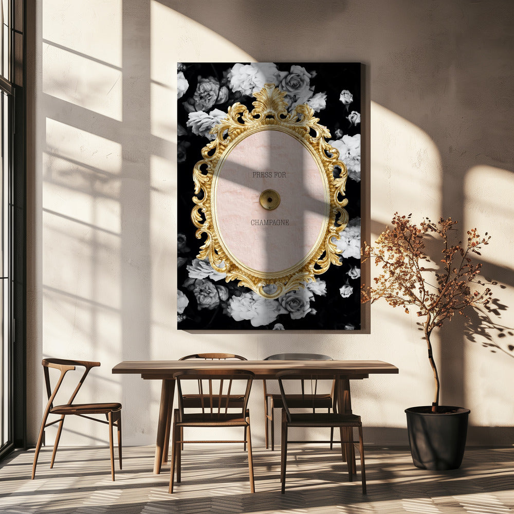 Champagnerdunkelfloral Verhältnis2x3 | Leinwand