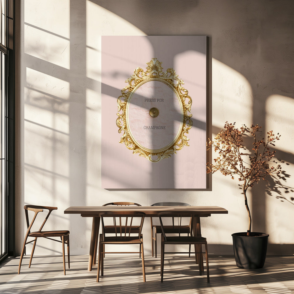 Presse für Champagnerrosa | Leinwand