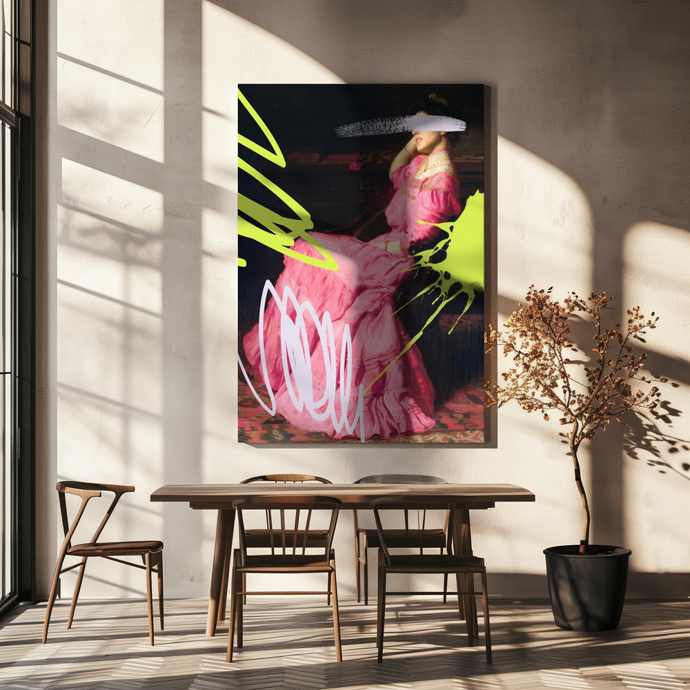 Neonpinkkleid Ratioiso | Leinwand
