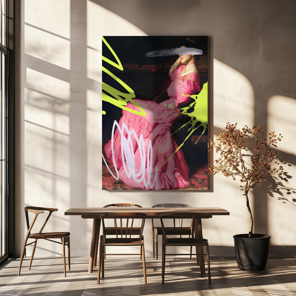 Neonpinkes Kleid Verhältnis 2x3 | Leinwand