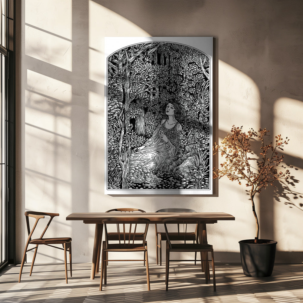 Frau im Wald | Leinwand