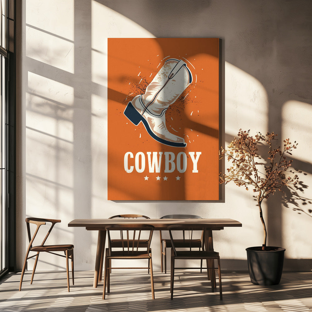 Cowboystiefel Vintage | Leinwand