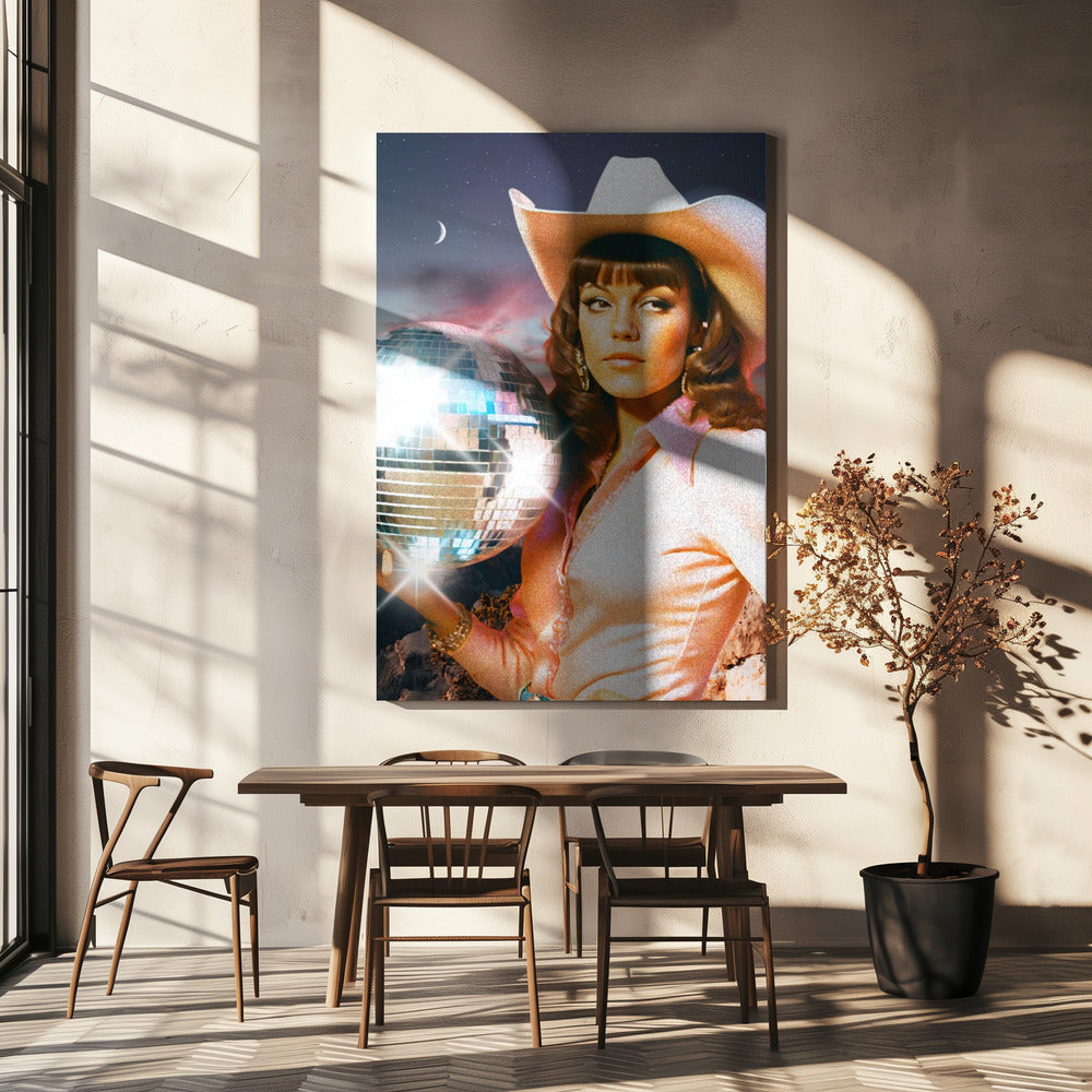 Kosmisches Cowgirl | Leinwand