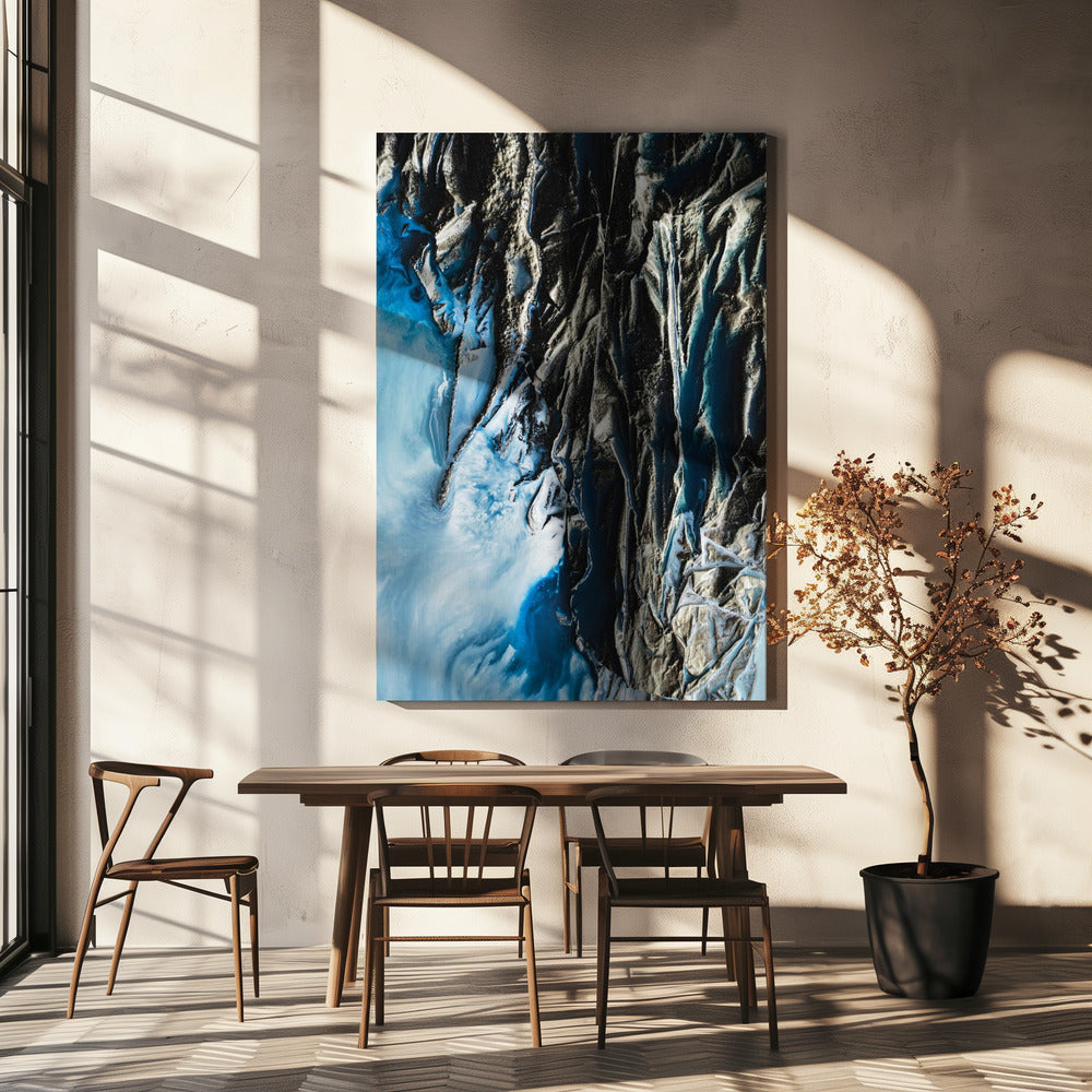 Statement-Kunst – Marineblau | Leinwand