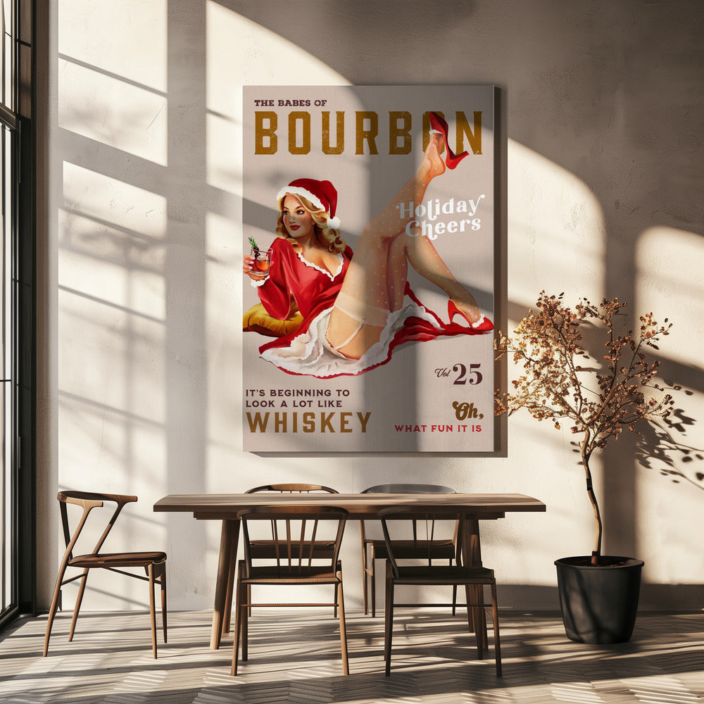 Babes of Bourbon Vol 25 Holiday Cheer Christmas Pinup | Canvas