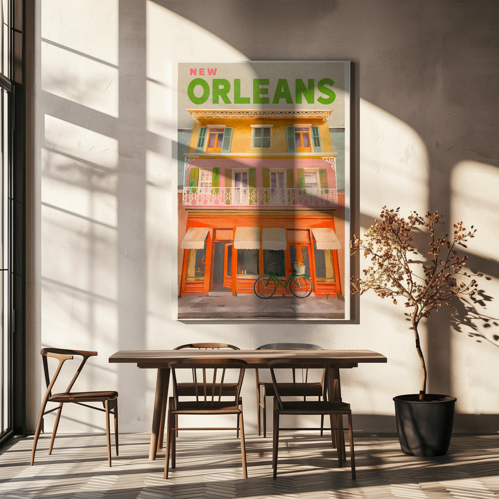 New Orleans, Louisiana Vintage Reiseposter | Leinwand