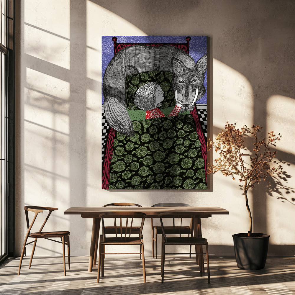 Girl and Wolf | Canvas