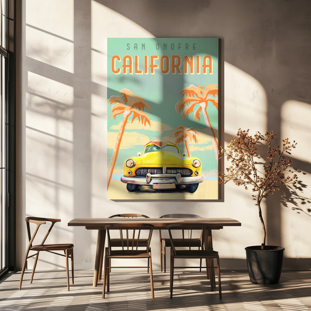 Kalifornien Surf Poster | Leinwand