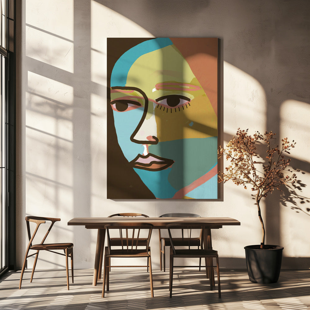 Abstraktes Gesicht | Leinwand