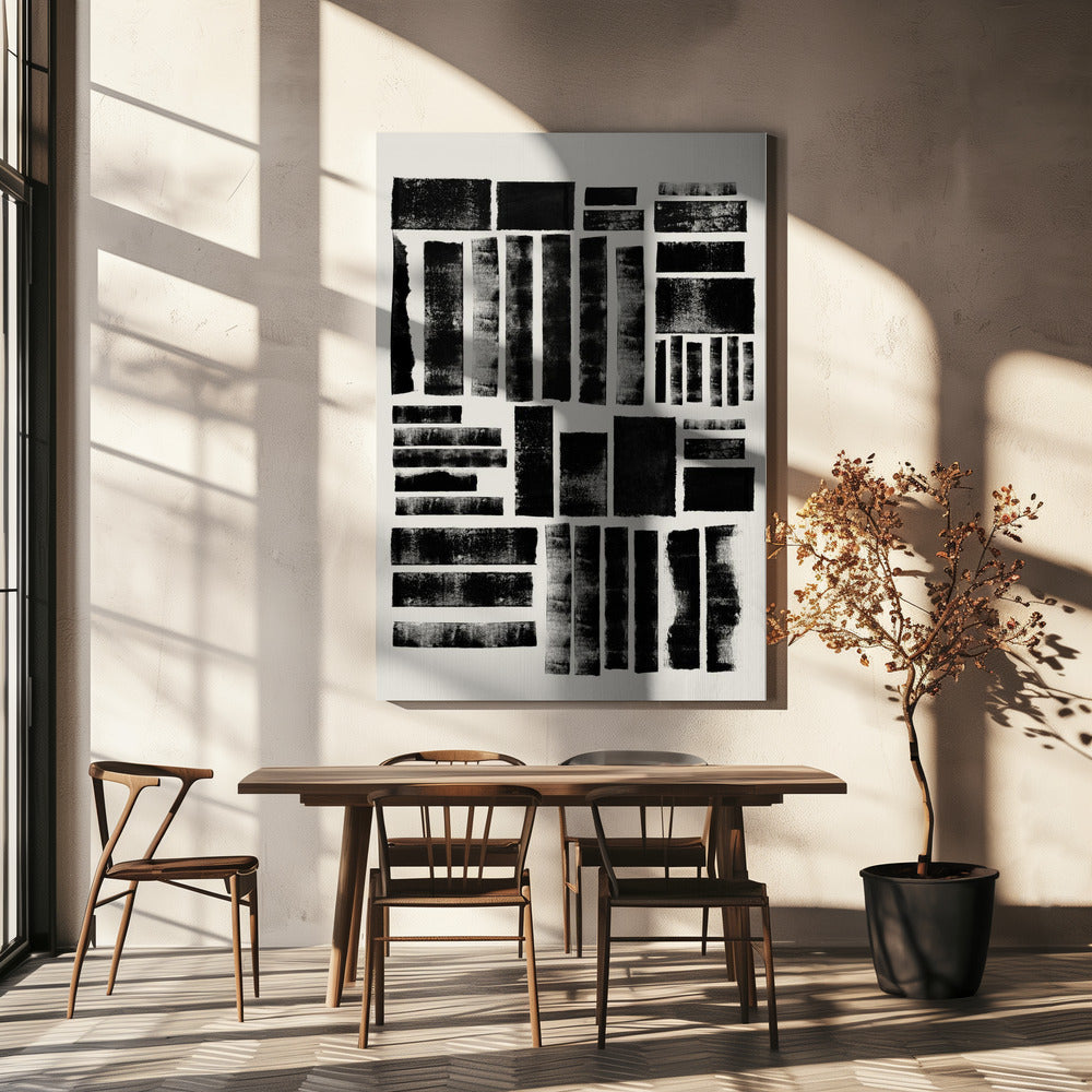 Monochrome Blöcke | Leinwand