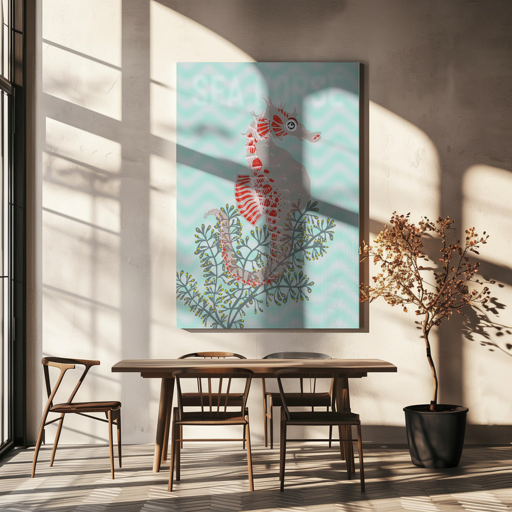 Meeresleben Seepferdchen Neptuns Freude | Leinwand