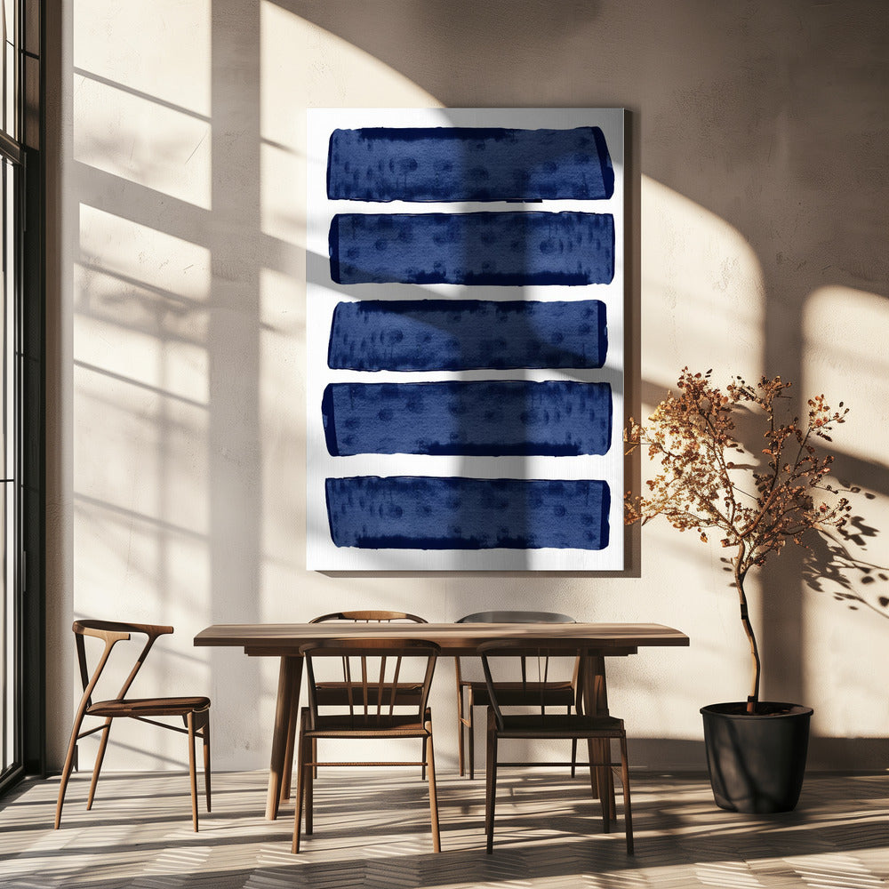Marineblau Energie 1 | Leinwand