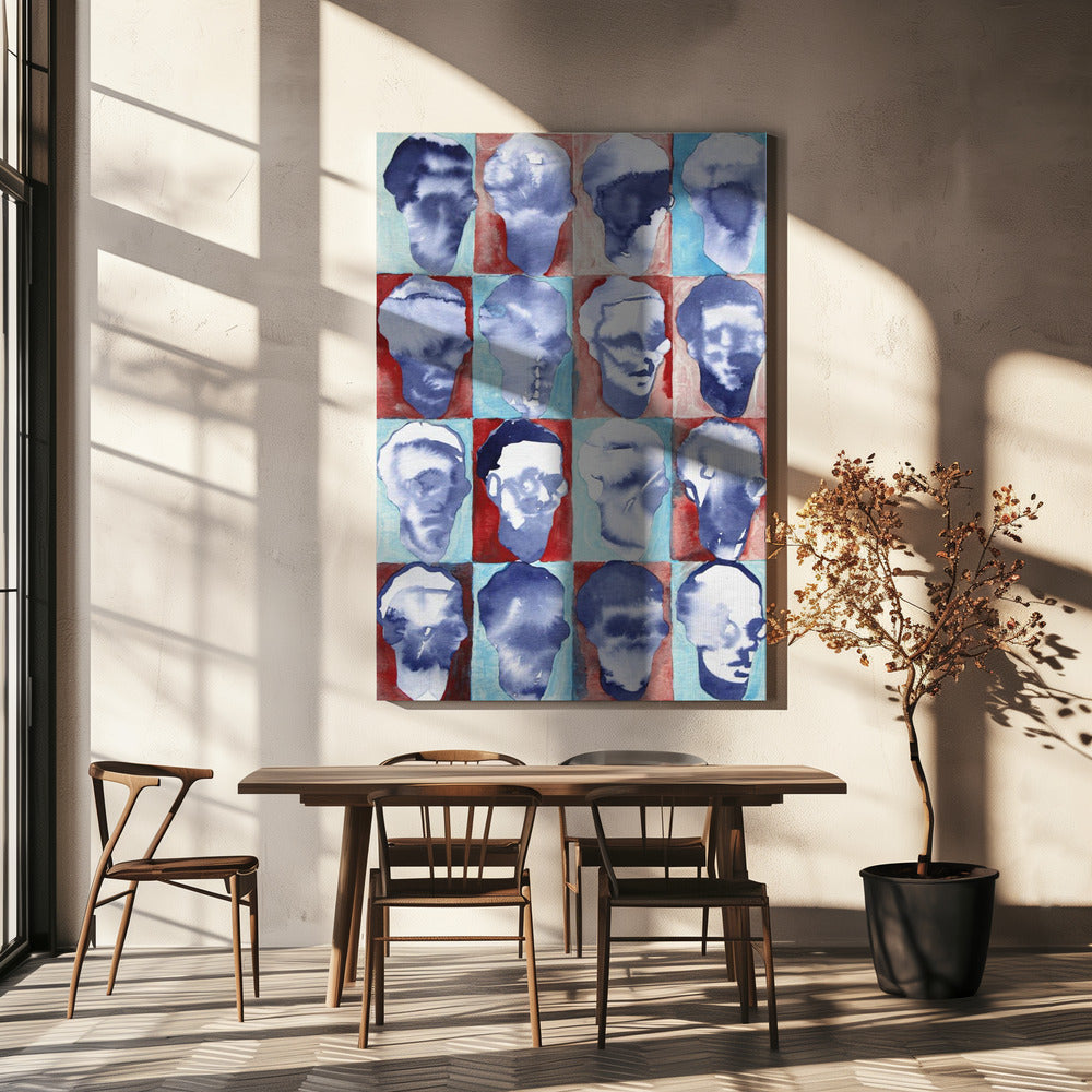 Aldo Red Blue 4x4 | Canvas